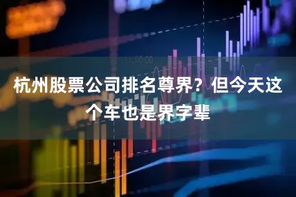 杭州股票公司排名尊界？但今天这个车也是界字辈